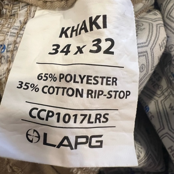 ✨LAPG Men's Tan Cargo Pants tactical pants 34/32 - Picture 7 of 10